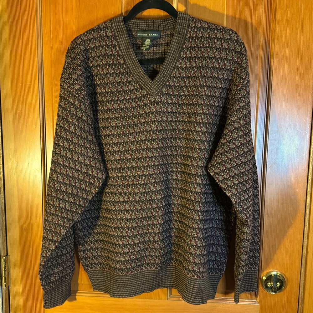Robert Banks Vintage 100% Merino Wool Sweater-XL